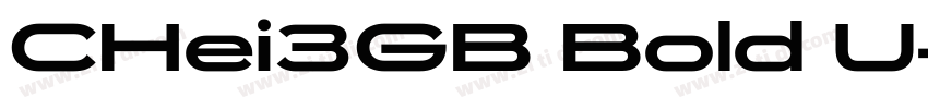 CHei3GB Bold U字体转换